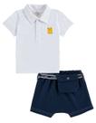 Conjunto Bebê Menino Camisa Polo/Bermuda/Pochete Luc.boo