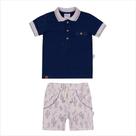 Conjunto Bebê Menino Camisa + Shorts Estampado Paraiso 13959 Conjunto Bebê Menino Camisa + Shorts Estampado Paraiso 13959