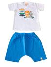 Conjunto Bebê Menino Camiseta Safari Bermuda Saruel Livy