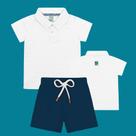 Conjunto Bebê Menino Divertto Polo Algodão e Bermuda Moletom Tamanho:1Cor:Igual da foto