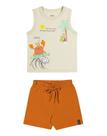Conjunto Bebê Menino Elian Regata Estampada e Bermuda Confortável Conjunto Bebê Menino Elian Regata Estampada e Bermuda Confortável