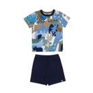 Conjunto Bebê Menino Estampa Safari Azul Alakazoo Conjunto Bebê Menino Estampa Safari Azul Alakazoo