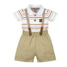 Conjunto Bebê Menino GlinnyBody Polo Bermuda Sarja c/ Suspensório Conjunto Bebê Menino GlinnyBody Polo Bermuda Sarja c/ Suspensório