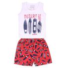 Conjunto Bebê Menino Infantil Verão Calor Regata Bermuda em Tactel Malwee Kids