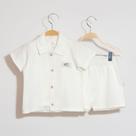 Conjunto Bebê Menino Jacquard Camisa e Bermuda Off White Keko Baby