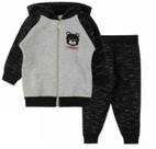 Conjunto Bebê Menino Moletom Jet Jaqueta e Calça Preto - Hrradinhos M Azul aço Conjunto Bebê Menino Moletom Jet Jaqueta e Calça Preto - Hrradinhos M Azul aço