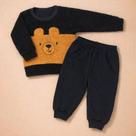 Conjunto Bebê Menino Moletom Ursinho Peluciado Conforto Quentinho
