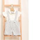 Conjunto Bebê Menino - Social shorts Suspensório Batizado Tamanho:PCor:Branco