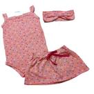 Conjunto bebê mini saia poá rosa