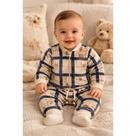 Conjunto bebê pelinhos bege azul ursinho glinny -
