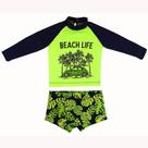 Conjunto Bebê Praia/piscina c/ Proteção UV 50+ Folhas Grow Up