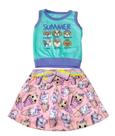 Conjunto Bebê Regata Summer E Saia Estampada Tile E Sul