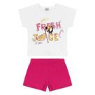 Conjunto Bebê Rovitex Camiseta Fresh Juice + Short Moletinho Feminino