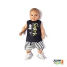 Conjunto bebê shark - regata machão e bermuda moletinho