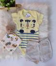 Conjunto bebê verão body e shorts - menino modelos variádos