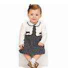 Conjunto Bebê Vestido Body Preto e Branco e Casaquinho Off-White Milon Tamanho:G (6-9 meses) Conjunto Bebê Vestido Body Preto e Branco e Casaquinho Off-White Milon Tamanho:G (6-9 meses)