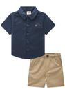 Conjunto Bermuda Camiseta Azul Menino Johnny Fox Conjunto Bermuda Camiseta Azul Menino Johnny Fox