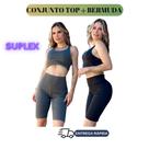 Conjunto Bermuda/Shorts e Top Suplex Academia Fitness