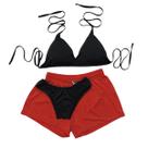 Conjunto Biquíni Asa Delta Preto Com Bojo + Short