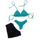 Conjunto Biquíni Com Bojo Asa Delta, LISO + Short