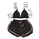 Conjunto Biquíni com Bojo Cortininha, LISO + Shorts Conjunto Biquíni com Bojo Cortininha, LISO + Shorts