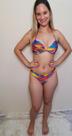 Conjunto Biquíni com bojo decote V Calcinha levanta bumbum Azul Tam P