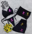 Conjunto Biquíni Com Bojo Refletivo + Short + Top, 1 Linha