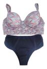 Conjunto Biquíni Cropped Plus Size Calcinha Cintura Alta Conjunto Biquíni Cropped Plus Size Calcinha Cintura Alta