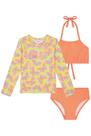 Conjunto Biquini e Blusa FP UV 50 Laranja Neon 83567
