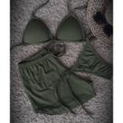 Conjunto biquini e shortinho canelado