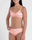 Conjunto biquini juvenil esta.art deco laranja claro