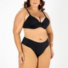 Conjunto Biquíni Plus Size, Preto, Com Bojo, Tanga Média, Até 54