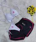 Conjunto Biquíni Refletivo Cortininha + Shorts Conjunto Biquíni Refletivo Cortininha + Shorts