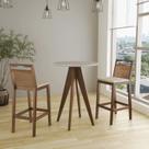 Conjunto Bistrô 1 Mesa 2 Banquetas Rattan