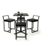 Conjunto Bistrô Baixa Industrial Quadrada 4 Banqueta Confort
