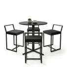Conjunto Bistrô Baixa Industrial Redonda 4 Banqueta Confort