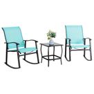 Conjunto Bistro Externo Balanço Vongrasig em Textilene Azul