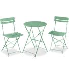 Conjunto Bistro Mejor Elección Productos 3 Piezas Acero Plegable Salvia