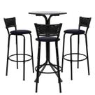Conjunto Bistrô Mesa com 3 Banquetas Bancos Altas Luxo Cozinha Para Lanchonete Padaria Casa Bar Area Gourmet Itagold Conjunto Bistrô Mesa com 3 Banquetas Bancos Altas Luxo Cozinha Para Lanchonete Padaria Casa Bar Area Gourmet Itagold