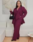 Conjunto Blazer Duplo E Calça Feminino Premium Plus Size