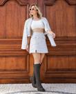 Conjunto Blazer e Saia Chic Branco