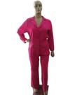 Conjunto blazer plus size e calça pink tam 48/50