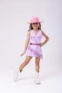 Conjunto Blogueirinha Boiadeira Maraisa Jeans Lilás