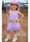 Conjunto Blogueirinha Boiadeira Maraisa Jeans Lilas