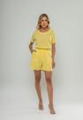 Conjunto Blusa Básica Manga Curta e Short Amarelo Salvatore