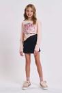 Conjunto blusa boxy over meia malha short saia lilimoon -
