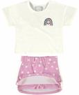 Conjunto Blusa Branca e Shorts Saia Rosa-Malwee 6