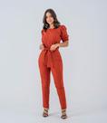 Conjunto blusa/calça no linho