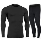 Conjunto Blusa Calça Térmica Segunda Pele Proteção Uv Liso Conjunto Blusa Calça Térmica Segunda Pele Proteção Uv Liso
