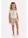 Conjunto Blusa Ciganinha com Short-Saia em Tule Kiki Xodo Cor:Off WhiteTamanho:2 Conjunto Blusa Ciganinha com Short-Saia em Tule Kiki Xodo Cor:Off WhiteTamanho:2